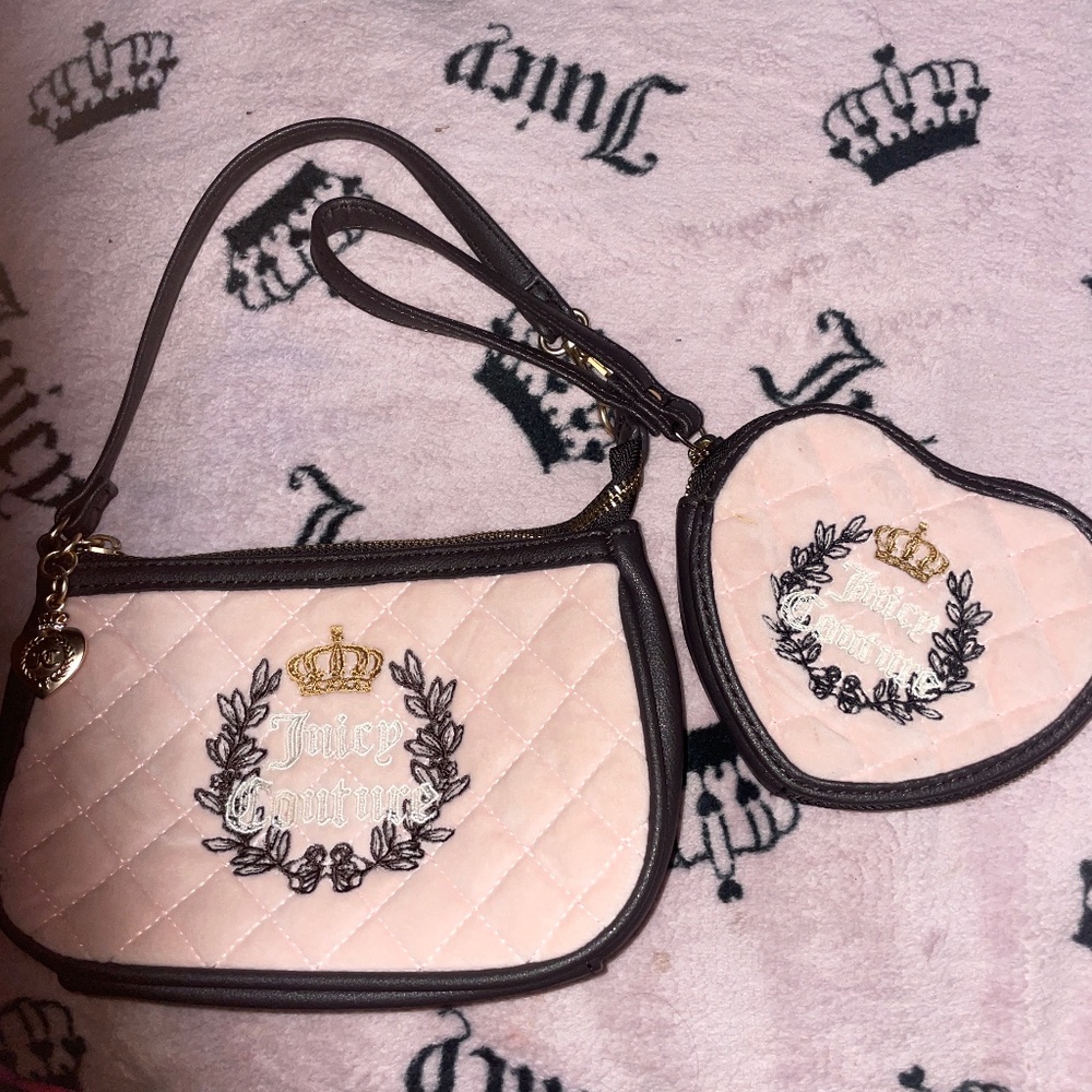 bundle juicy couture mini bag and wristlet